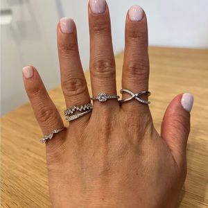 White Gold rings bundles